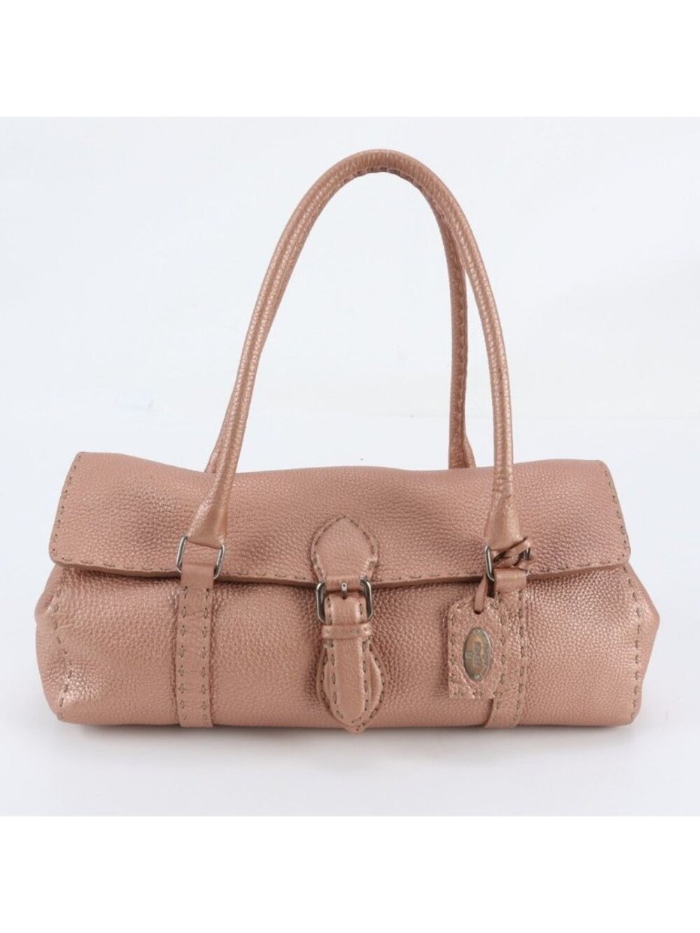 Fendi Selleria Linda Leather Shoulder Bag Tote Hand Pink